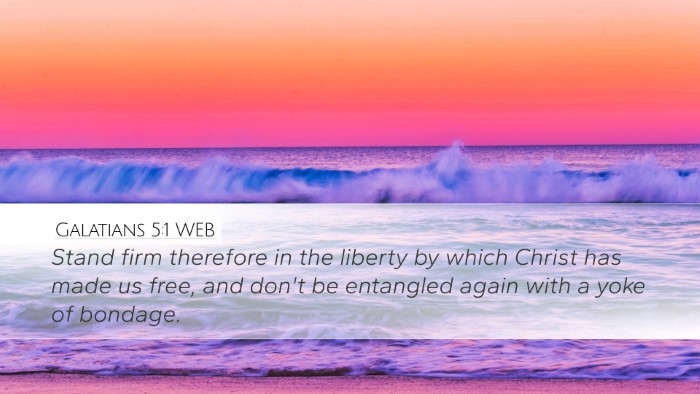 Galatians 5:1 WEB Bible Verse Image