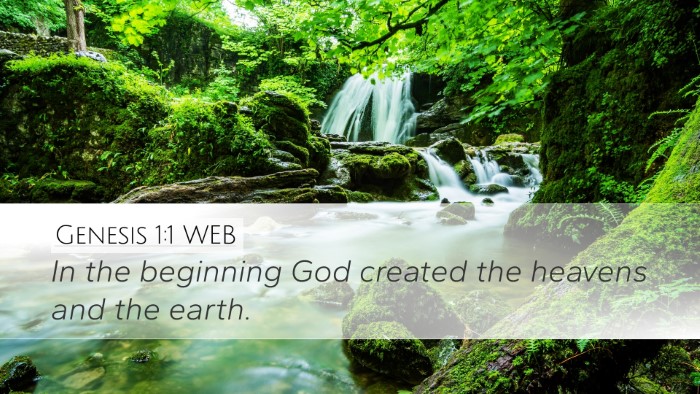 Genesis 1:1 WEB Desktop Wallpaper - In the beginning God created the heavens and the - Desktop Bible Verse Wallpaper