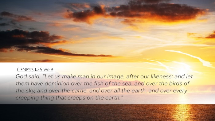 Genesis 1:26 WEB Bible Verse Image