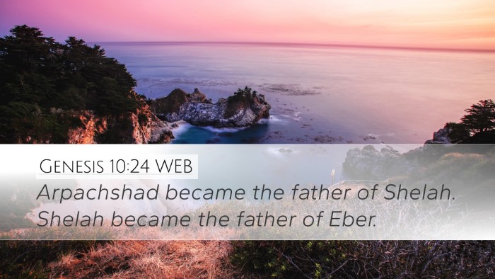 Genesis 10:24 WEB Bible Verse Image