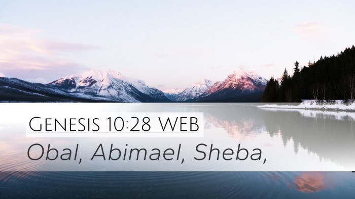 Genesis 10:28 WEB Bible Verse Image