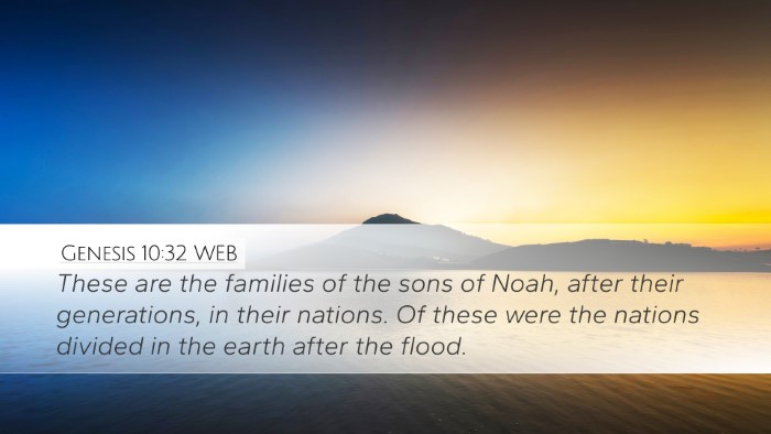 Genesis 10:32 WEB Bible Verse Image