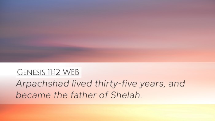 Genesis 11:12 WEB Bible Verse Image