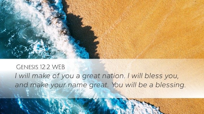 Genesis 12:2 WEB Bible Verse Image