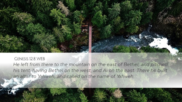 Genesis 12:8 WEB Bible Verse Image