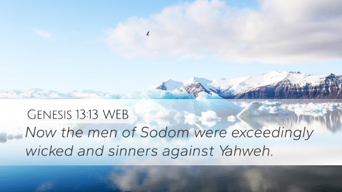 Genesis 13:13 WEB Bible Verse Image