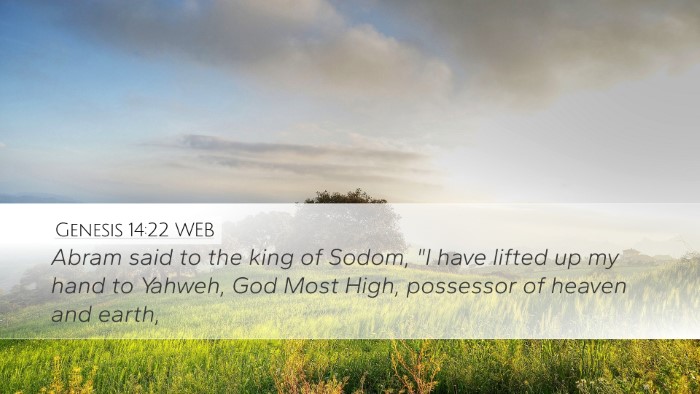 Genesis 14:22 WEB Bible Verse Image