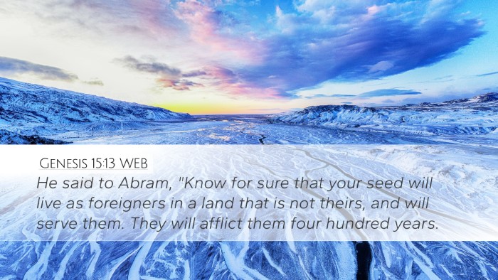 Genesis 15:13 WEB Bible Verse Image