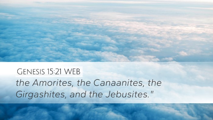 Genesis 15:21 WEB Bible Verse Image