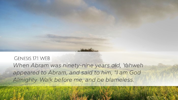Genesis 17:1 WEB Bible Verse Image