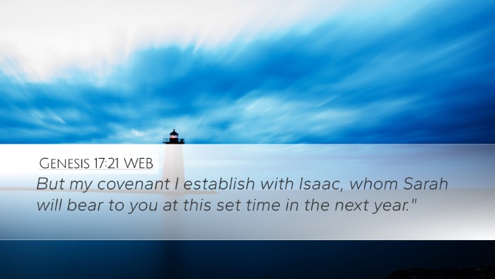 Genesis 17:21 WEB Bible Verse Image