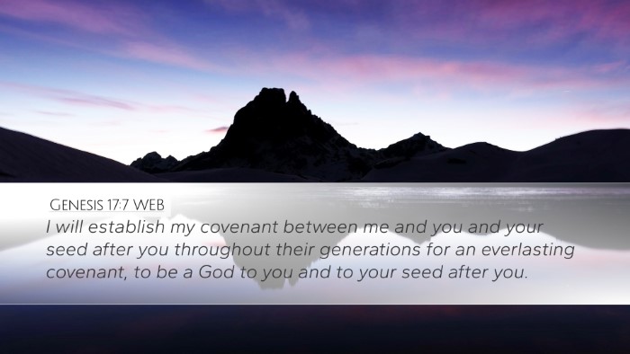 Genesis 17:7 WEB Bible Verse Image