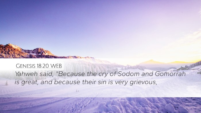 Genesis 18:20 WEB Bible Verse Image