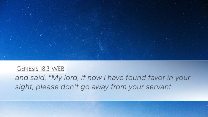 Genesis 18:3 WEB Bible Verse Image