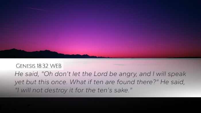Genesis 18:32 WEB Bible Verse Image