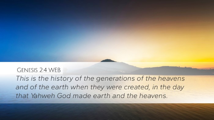 Genesis 2:4 WEB Bible Verse Image