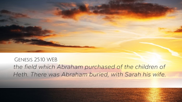Genesis 25:10 WEB Bible Verse Image