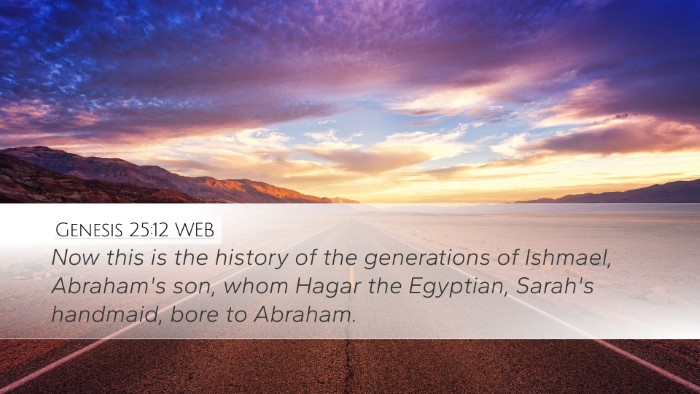 Genesis 25:12 WEB Bible Verse Image
