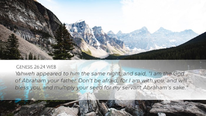 Genesis 26:24 WEB Bible Verse Image