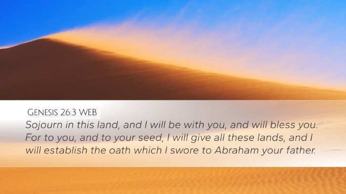 Genesis 26:3 WEB Bible Verse Image
