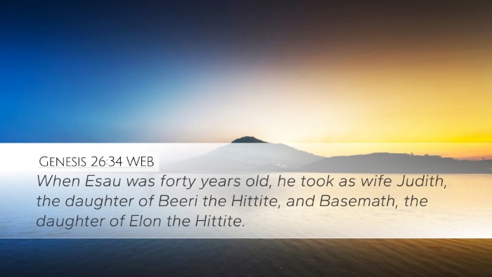 Genesis 26:34 WEB Bible Verse Image