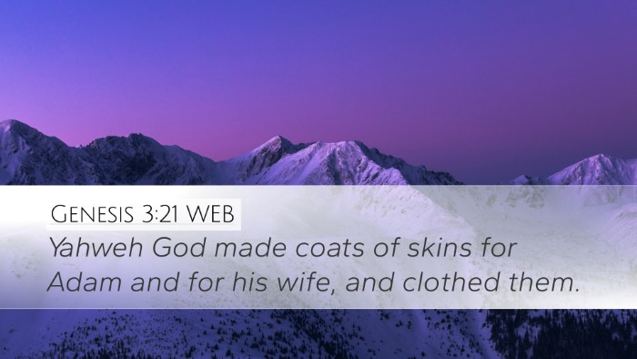 Genesis 3:21 WEB Bible Verse Image