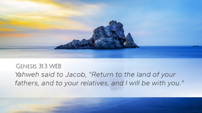 Genesis 31:3 WEB Bible Verse Image