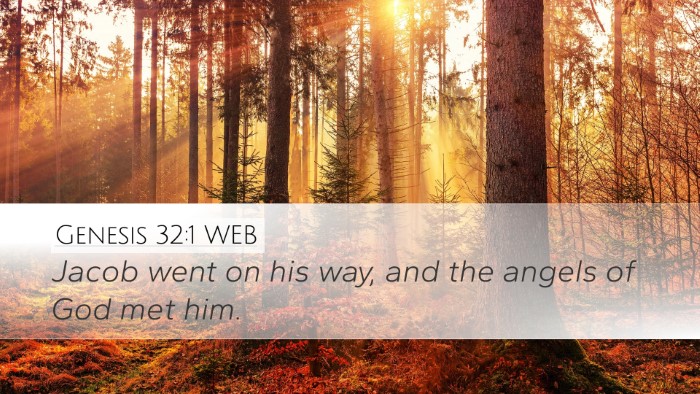 Genesis 32:1 WEB Bible Verse Image