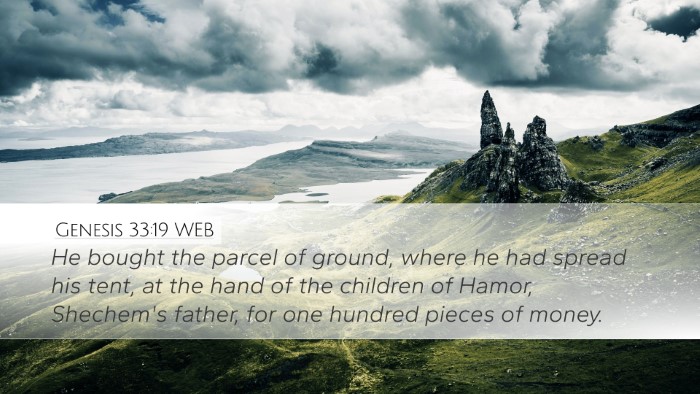 Genesis 33:19 WEB Bible Verse Image
