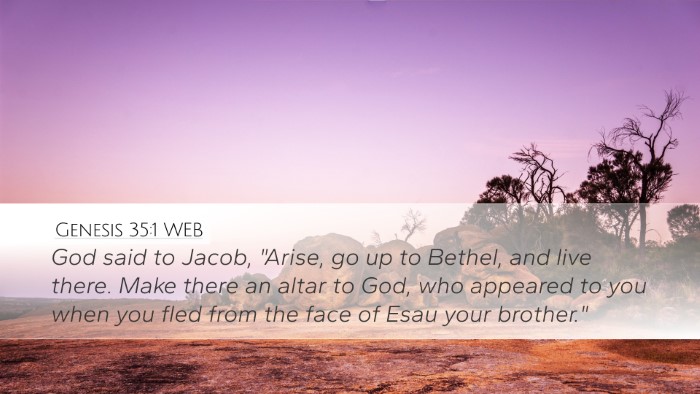 Genesis 35:1 WEB Bible Verse Image
