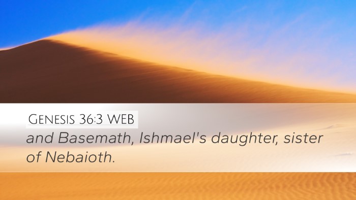 Genesis 36:3 WEB Bible Verse Image