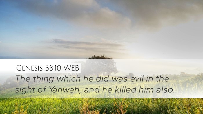 Genesis 38:10 WEB Bible Verse Image