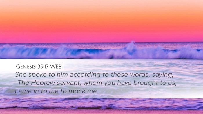 Genesis 39:17 WEB Bible Verse Image