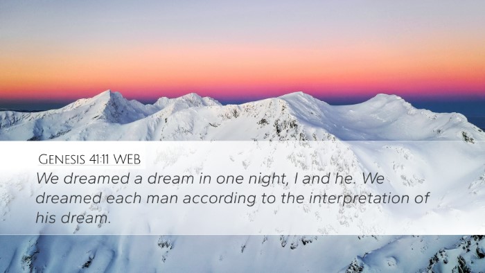 Genesis 41:11 WEB Bible Verse Image