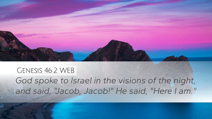 Genesis 46:2 WEB Bible Verse Image