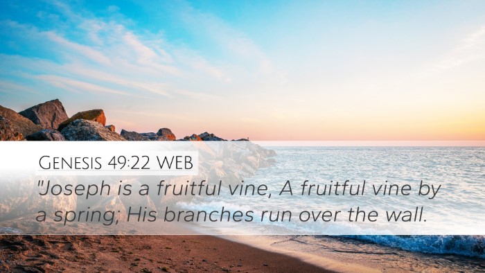 Genesis 49:22 WEB Bible Verse Image