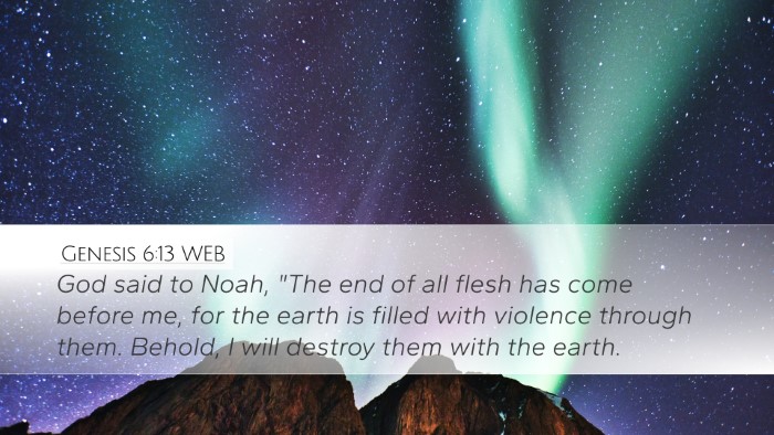 Genesis 6:13 WEB Bible Verse Image