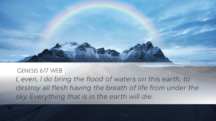 Genesis 6:17 WEB Bible Verse Image
