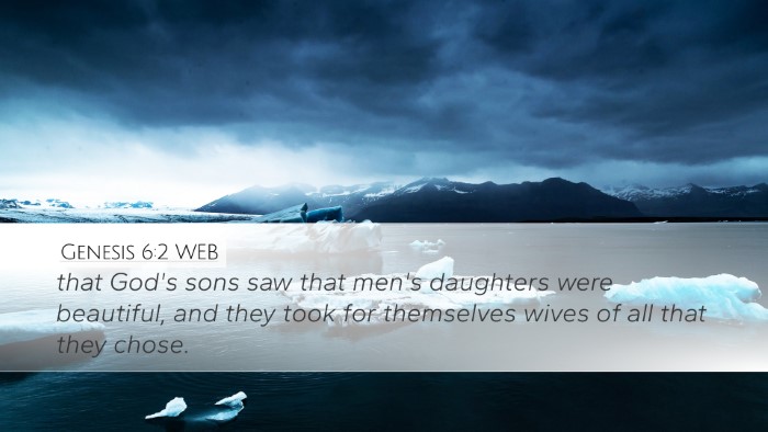 Genesis 6:2 WEB Bible Verse Image