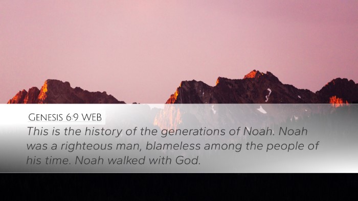 Genesis 6:9 WEB Bible Verse Image