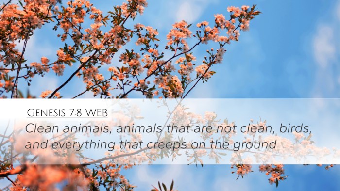 Genesis 7:8 WEB Bible Verse Image