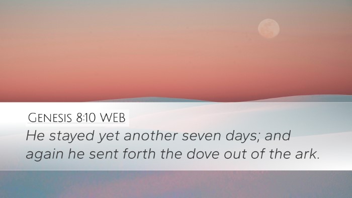 Genesis 8:10 WEB Bible Verse Image