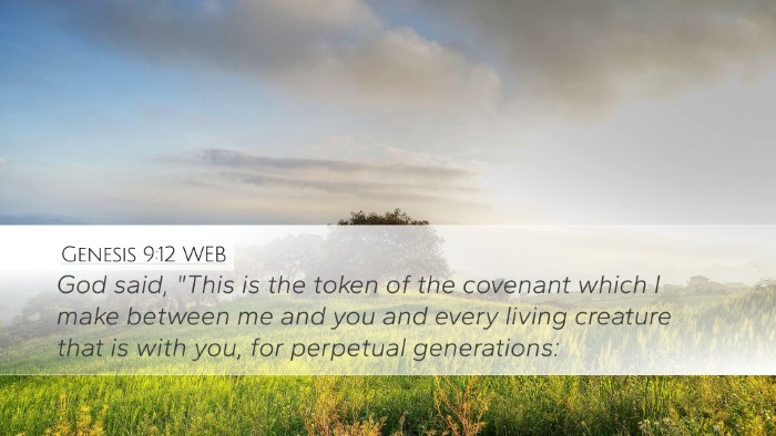 Genesis 9:12 WEB Bible Verse Image