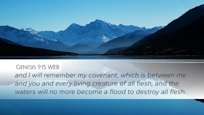 Genesis 9:15 WEB Bible Verse Image
