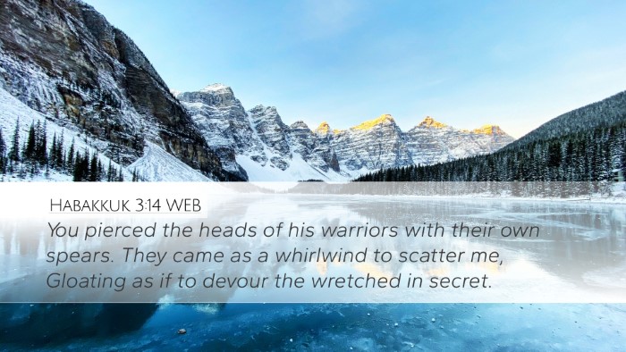 Habakkuk 3:14 WEB Bible Verse Image