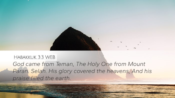 Habakkuk 3:3 WEB Bible Verse Image