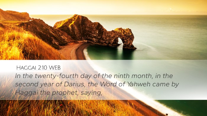 Haggai 2:10 WEB Bible Verse Image