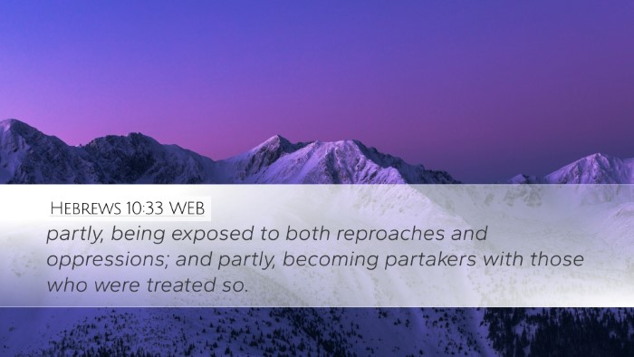 Hebrews 10:33 WEB Bible Verse Image