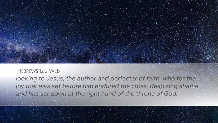 Hebrews 12:2 WEB Bible Verse Image