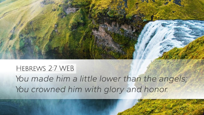 Hebrews 2:7 WEB Bible Verse Image